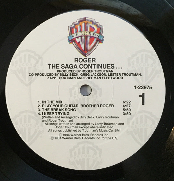 Roger Troutman : The Saga Continues... (LP, Album, All)