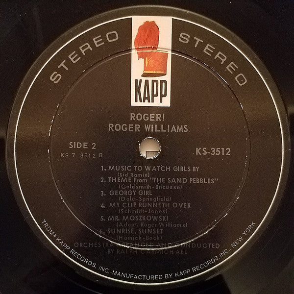 Roger Williams (2) : Roger! (LP, Album)
