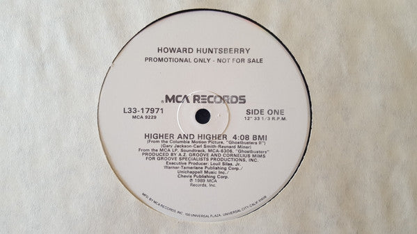 Howard Huntsberry : Higher And Higher (12", Promo)