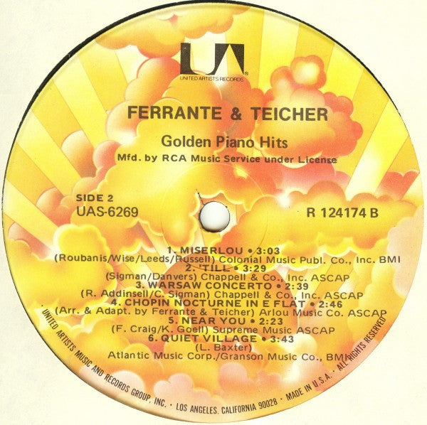 Ferrante & Teicher : Golden Piano Hits (LP, Album, Club, RE)