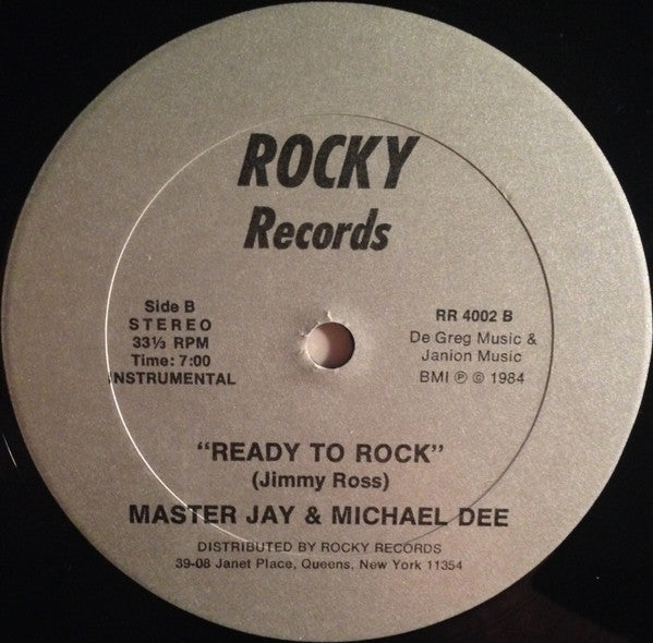 Master Jay & Michael Dee : Ready To Rock (12", RP)