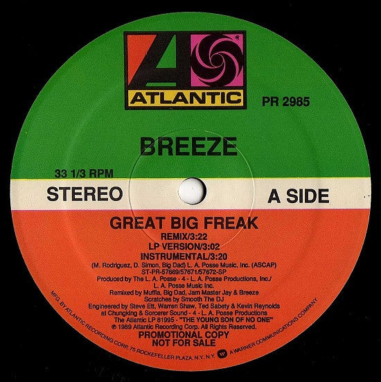Breeze (2) : Great Big Freak (12", Promo)
