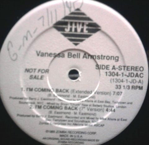 Vanessa Bell Armstrong : I'm Coming Back (12", Promo)