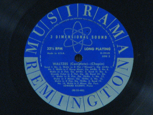Frédéric Chopin – Edward Kilenyi : Waltzes (Complete) (LP, Mono)