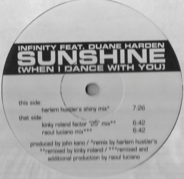 Infinity : Sunshine (When I Dance With You) (2x12", W/Lbl)