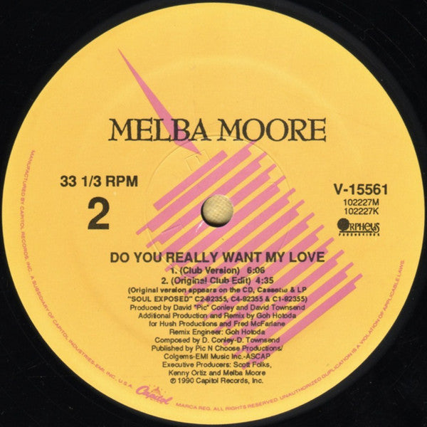 Melba Moore : Do You Really Want My Love (12")