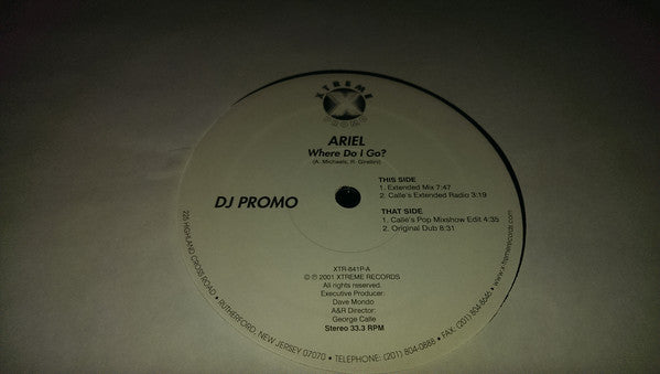 Ariel (2) : Where Do I Go? (12", Promo)