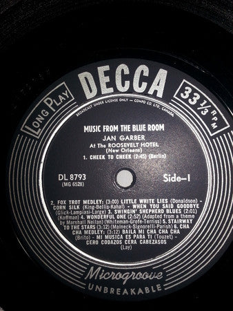 Jan Garber : Music From The Blue Room (LP, Album, Mono)