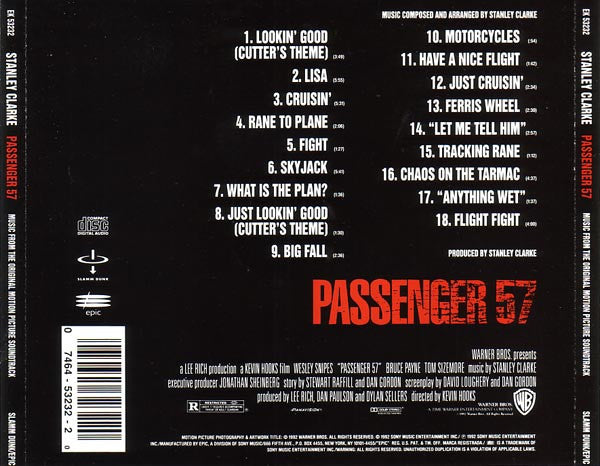 Stanley Clarke : Passenger 57 (Music From The Original Motion Picture Soundtrack) (CD, Album)