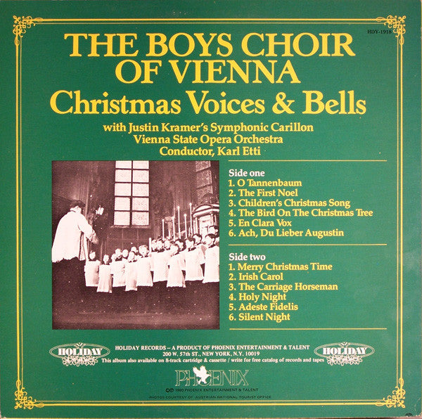 Die Wiener Sängerknaben : Christmas Voices & Bells (LP, Album)