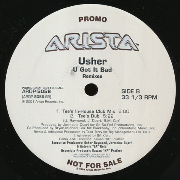 Usher : U Got It Bad (Remixes) (12", Promo)