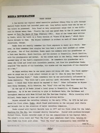 Peabo Bryson : Turn The Hands Of Time (LP, Album)