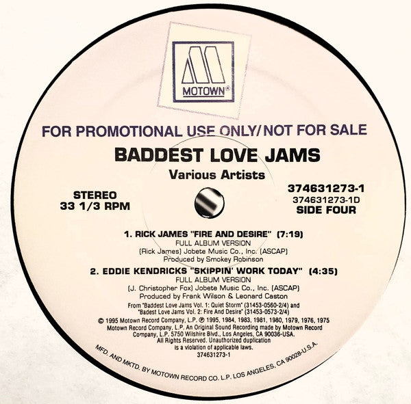 Various : Funkology: Baddest Love Jams (2x12", Comp, Promo)