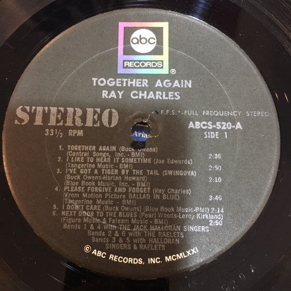 Ray Charles : Together Again (LP, Album)