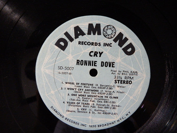 Ronnie Dove : Cry (LP, Album)