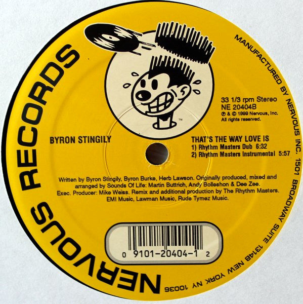 Byron Stingily : That's The Way Love Is (Rhythm Masters Remixes) (12")