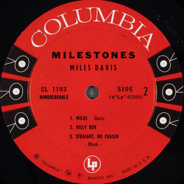 Miles Davis : Milestones (LP, Album, Mono)