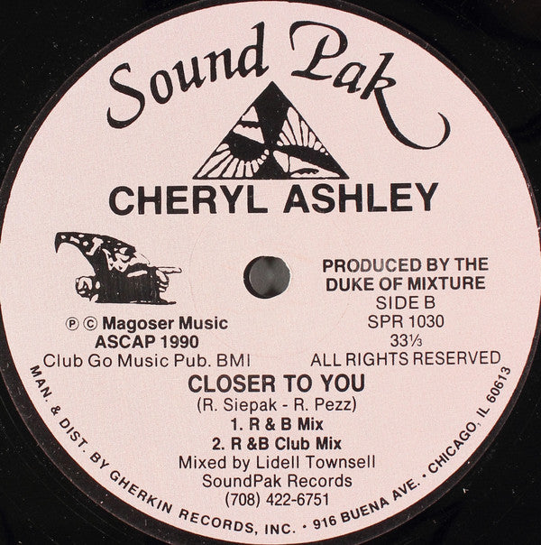 Cheryl Ashley : Closer To You (12")
