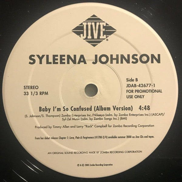 Syleena Johnson : Ain't No Love (12", Promo)