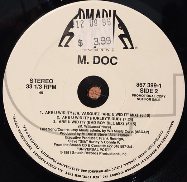M. Doc : Are U Wid It? (12", Single, Promo)