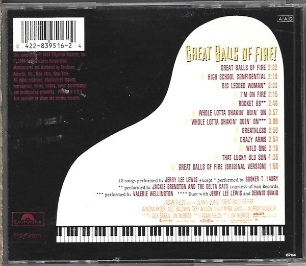 Various : Great Balls Of Fire! (Original Motion Picture Soundtrack) (CD, Album)