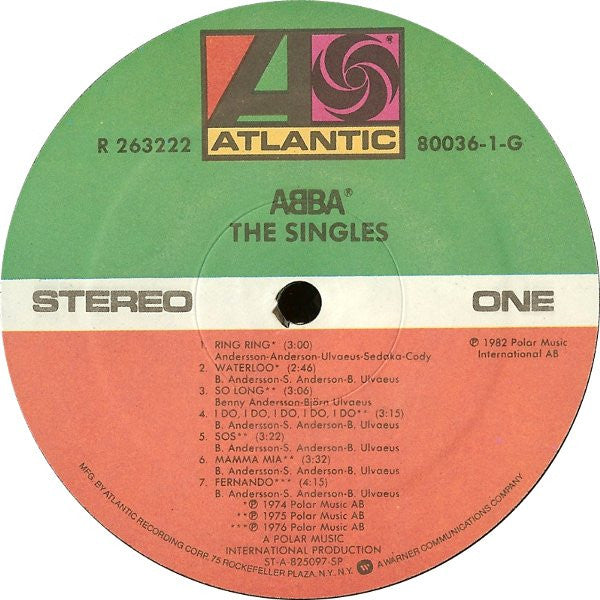 ABBA : The Singles / The First Ten Years (2xLP, Comp, Club)