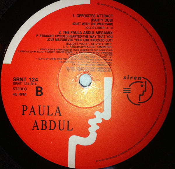 Paula Abdul : Opposites Attract (12")