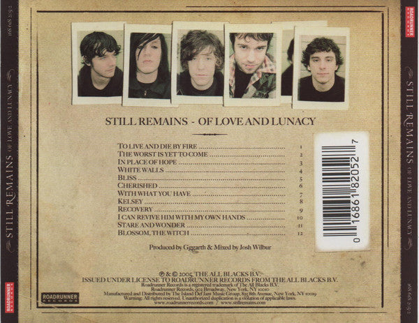 Still Remains : Of Love And Lunacy (CD, Album)
