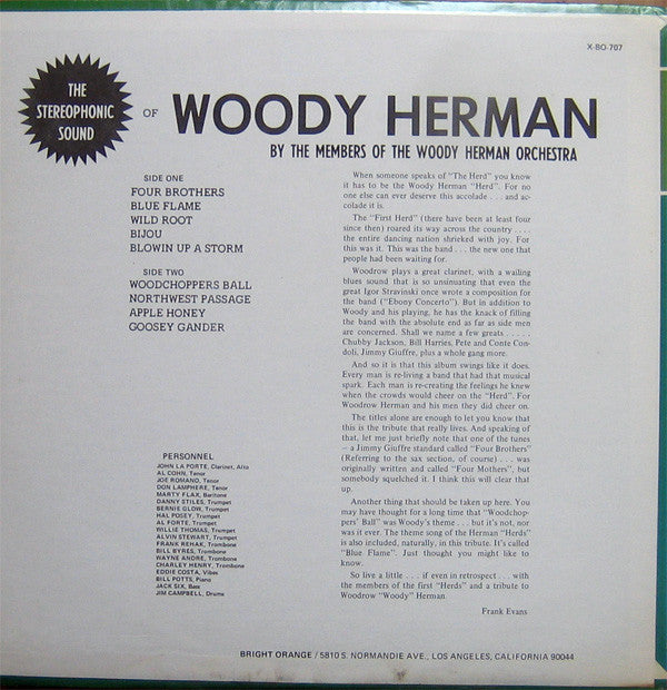 Members Of The Woody Herman Orchestra : The Stereophonic Sound Of Woody Herman (LP, Album, RE)