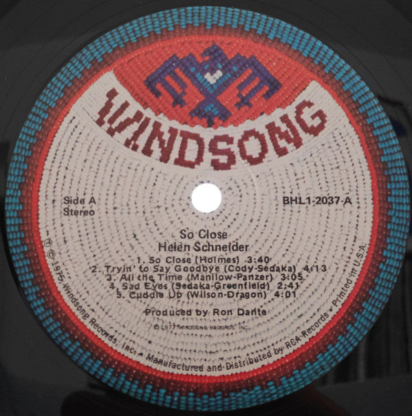 Helen Schneider : So Close (LP, Album)