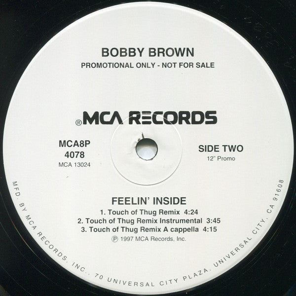 Bobby Brown : Feelin' Inside (2x12", Promo)
