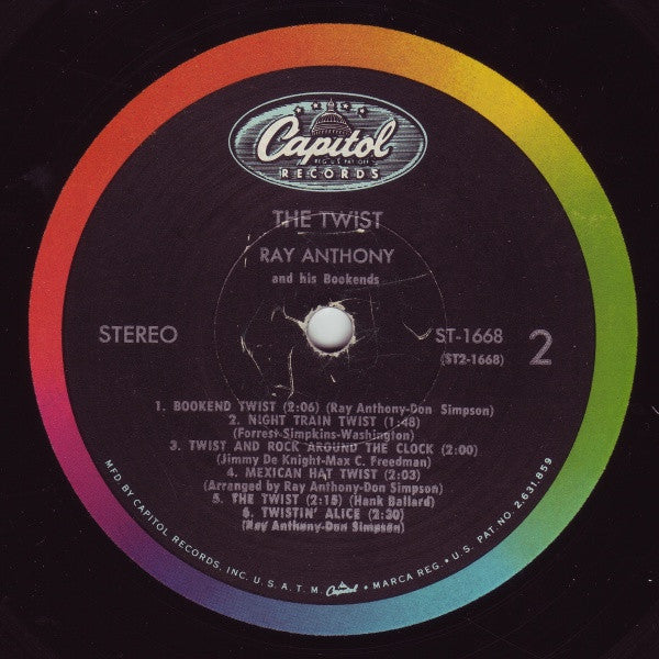Ray Anthony & His Bookends : The Twist (LP, Album)