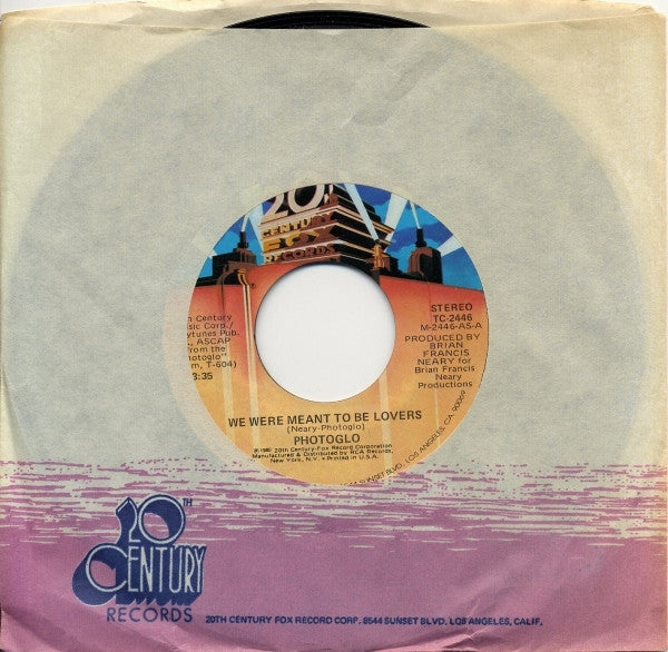 Jim Photoglo : We Were Meant To Be Lovers (7", Styrene, Ind)