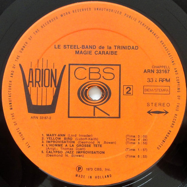 The Esso Trinidad Steel Band : Magie Caraïbe (LP, Album)