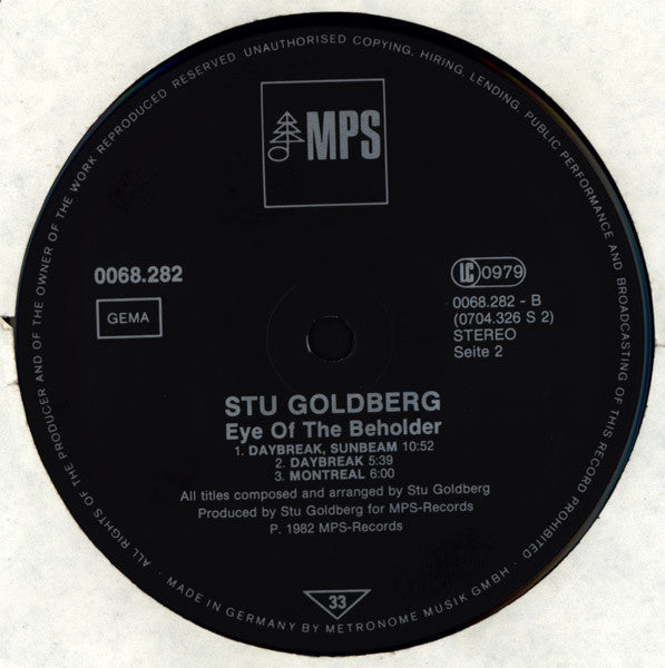 Stu Goldberg : Eye Of The Beholder (LP, Album)