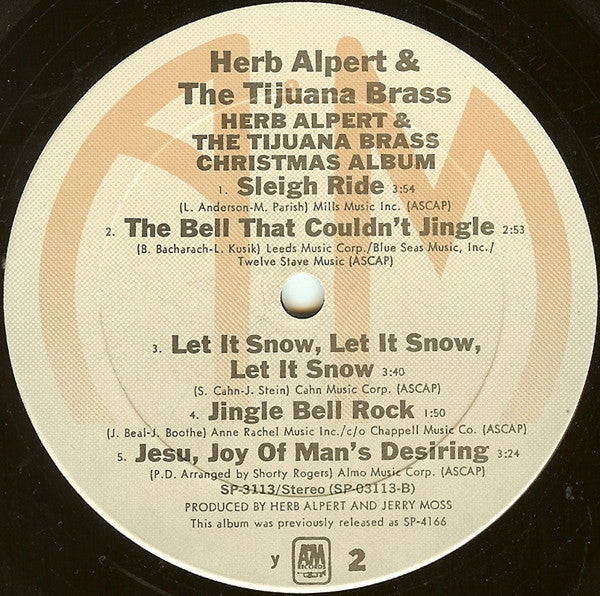 Herb Alpert & The Tijuana Brass : Christmas Album (LP, Album, RE, y)