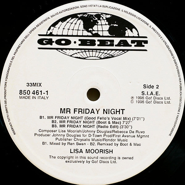Lisa Moorish : Mr Friday Night (12")