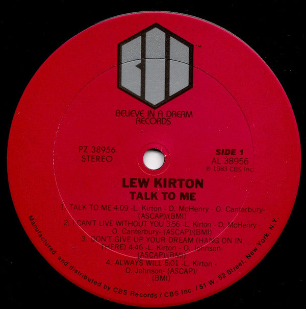 Lew Kirton : Talk To Me (LP, Album)