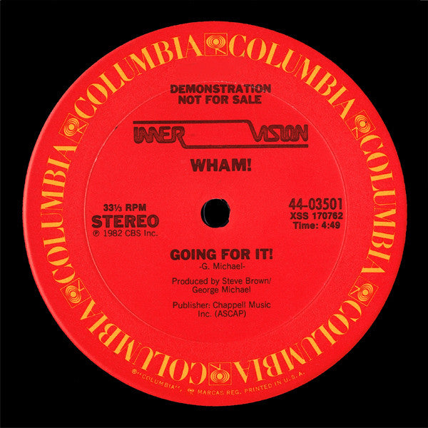 Wham! : Young Guns (Go For It) (12", Promo)