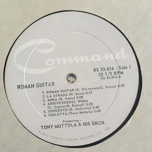 Tony Mottola And His Orchestra : Roman Guitar (LP, Album, Mono)