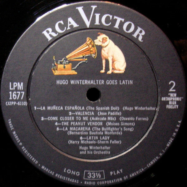 Hugo Winterhalter : Goes...Latin (LP, Mono)
