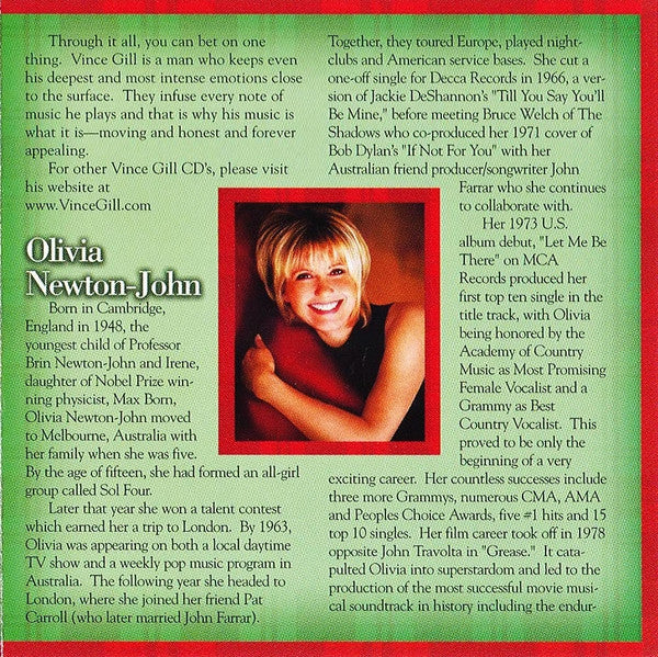 Vince Gill And Olivia Newton-John Featuring London Symphony Orchestra : 'Tis The Season (CD, Album)