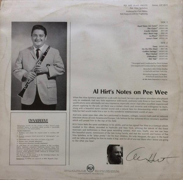 Pee Wee Spitelera : Pee Wee Plays Pretty (LP)