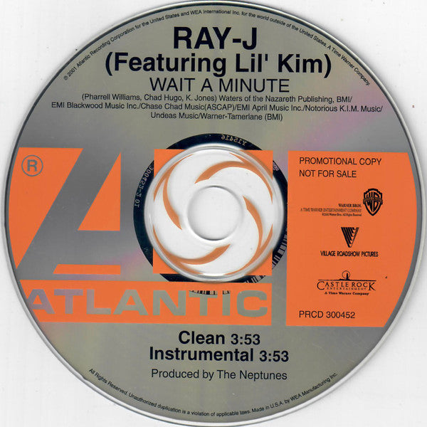 Ray J Featuring Lil' Kim : Wait A Minute (CD, Single, Promo)