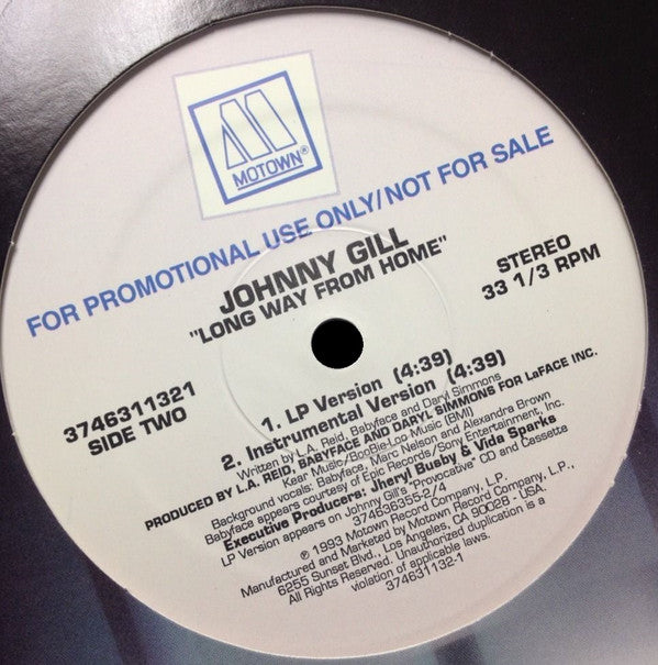 Johnny Gill : Long Way From Home (12", Promo)