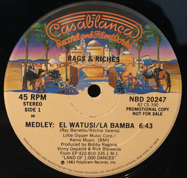 Rags & Riches : Medley: EL Watusi / La Bamba (12", Promo)