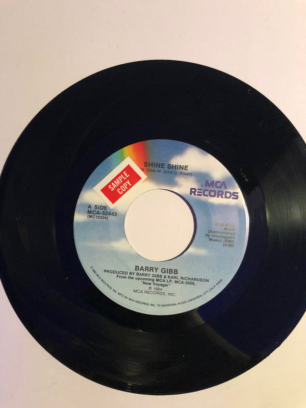 Barry Gibb : Shine Shine (7", Single, Pin)