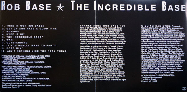 Rob Base : The Incredible Base (CD, Album)