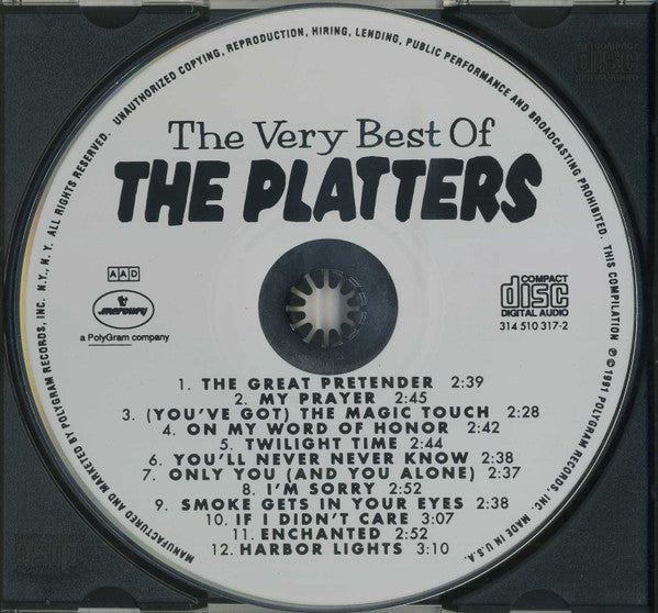 The Platters : The Very Best Of The Platters (CD, Comp, Mono, RP)
