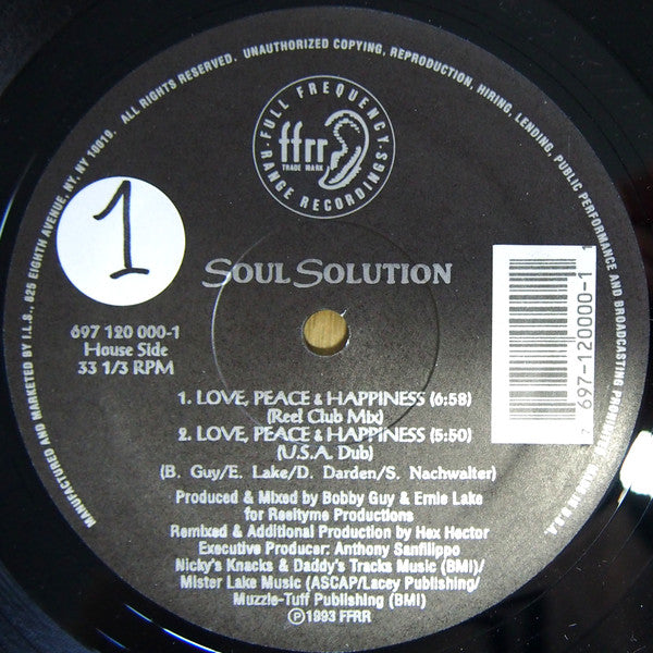 Soul Solution : Love, Peace & Happiness (12")